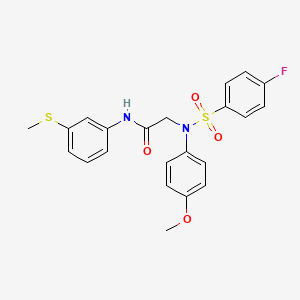 N~2~-[(4-fluorophenyl)sulfonyl]-N~2~-(4-methoxyphenyl)-N-[3-(methylsulfanyl)phenyl]glycinamide