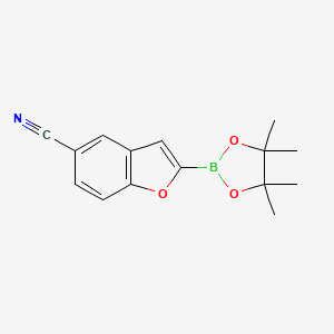 molecular formula C15H16BNO3 B12500368 2-(4,4,5,5-Tetramethyl-1,3,2-dioxaborolan-2-yl)benzofuran-5-carbonitrile 