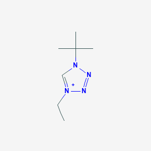 molecular formula C7H15N4+ B12500370 4-tert-butyl-1-ethyl-1H-tetrazol-4-ium 