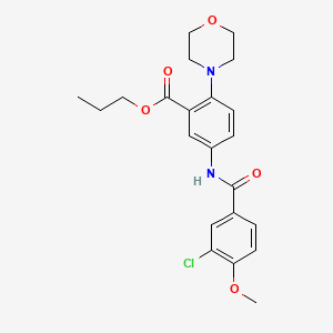 Propyl 5-{[(3-chloro-4-methoxyphenyl)carbonyl]amino}-2-(morpholin-4-yl)benzoate