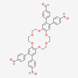 4,4',4'',4'''-(6,7,9,10,17,18,20,21-Octahydrodibenzo[b,k][1,4,7,10,13,16]hexaoxacyclooctadecine-2,3,13,14-tetrayl)tetrabenzaldehyde