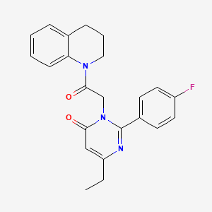 molecular formula C23H22FN3O2 B12500418 3-[2-(3,4-dihydroquinolin-1(2H)-yl)-2-oxoethyl]-6-ethyl-2-(4-fluorophenyl)pyrimidin-4(3H)-one 