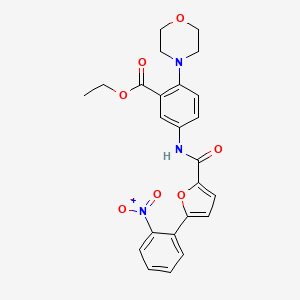 Ethyl 2-(morpholin-4-yl)-5-({[5-(2-nitrophenyl)furan-2-yl]carbonyl}amino)benzoate