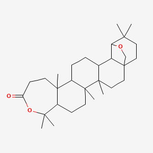 5,5,7a,7b,12,12,15b-heptamethylicosahydro-3H-13,9a-(epoxymethano)chryseno[2,1-c]oxepin-3-one