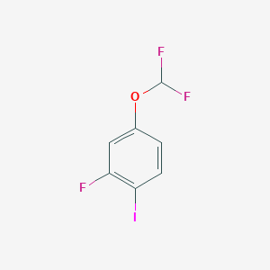 molecular formula C7H4F3IO B12500478 4-(Difluoromethoxy)-2-fluoro-1-iodobenzene 