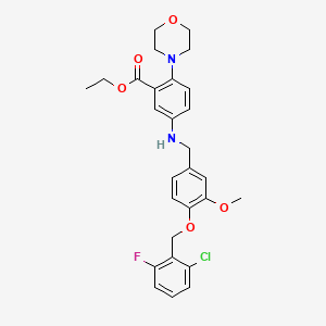 Ethyl 5-({4-[(2-chloro-6-fluorobenzyl)oxy]-3-methoxybenzyl}amino)-2-(morpholin-4-yl)benzoate