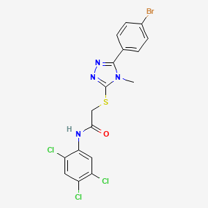 2-{[5-(4-Bromophenyl)-4-methyl-1,2,4-triazol-3-YL]sulfanyl}-N-(2,4,5-trichlorophenyl)acetamide