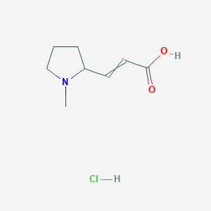 molecular formula C8H14ClNO2 B12500578 3-[(2R)-1-methylpyrrolidin-2-yl]prop-2-enoic acid;hydrochloride 