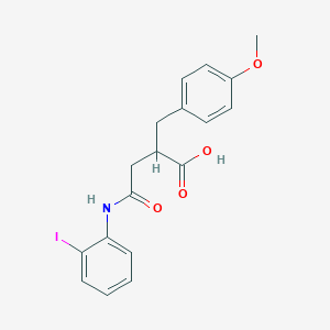 molecular formula C18H18INO4 B12500646 3-[(2-Iodophenyl)carbamoyl]-2-[(4-methoxyphenyl)methyl]propanoic acid 