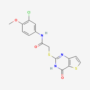 molecular formula C15H12ClN3O3S2 B12500706 N-(3-chloro-4-methoxyphenyl)-2-[(4-oxo-3,4-dihydrothieno[3,2-d]pyrimidin-2-yl)sulfanyl]acetamide 