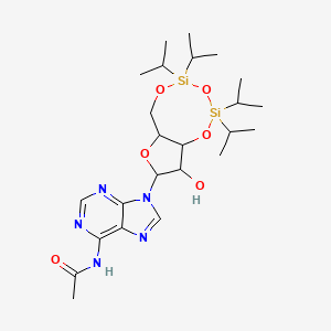 N-(9-{9-hydroxy-2,2,4,4-tetraisopropyl-tetrahydro-6H-furo[3,2-f][1,3,5,2,4]trioxadisilocin-8-yl}purin-6-yl)acetamide