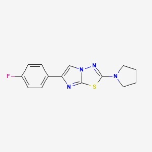 6-(4-Fluorophenyl)-2-(pyrrolidin-1-yl)imidazo[2,1-b][1,3,4]thiadiazole