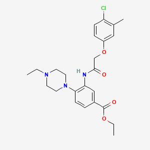 Ethyl 3-{[(4-chloro-3-methylphenoxy)acetyl]amino}-4-(4-ethylpiperazin-1-yl)benzoate