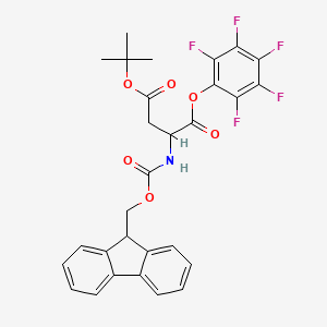 1-Tert-butyl 2,3,4,5,6-pentafluorophenyl 3-{[(9H-fluoren-9-ylmethoxy)carbonyl]amino}butanedioate