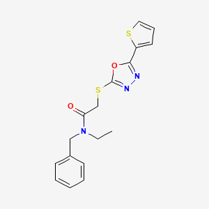 N-benzyl-N-ethyl-2-{[5-(thiophen-2-yl)-1,3,4-oxadiazol-2-yl]sulfanyl}acetamide