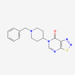 molecular formula C16H17N5OS B12500796 6-(1-Benzylpiperidin-4-yl)-[1,2,3]thiadiazolo[5,4-d]pyrimidin-7-one 