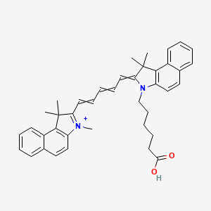 2-{5-[3-(5-Carboxypentyl)-1,1-dimethylbenzo[e]indol-2-ylidene]penta-1,3-dien-1-yl}-1,1,3-trimethylbenzo[e]indol-3-ium