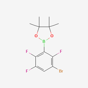 molecular formula C12H13BBrF3O2 B12500830 2-(3-Bromo-2,5,6-trifluorophenyl)-4,4,5,5-tetramethyl-1,3,2-dioxaborolane 