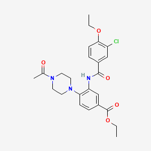 Ethyl 4-(4-acetylpiperazin-1-yl)-3-{[(3-chloro-4-ethoxyphenyl)carbonyl]amino}benzoate