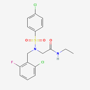 N~2~-(2-chloro-6-fluorobenzyl)-N~2~-[(4-chlorophenyl)sulfonyl]-N-ethylglycinamide