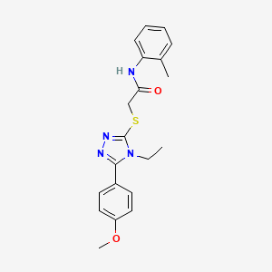 2-{[4-ethyl-5-(4-methoxyphenyl)-4H-1,2,4-triazol-3-yl]sulfanyl}-N-(2-methylphenyl)acetamide