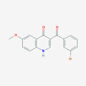 molecular formula C17H12BrNO3 B12500882 3-[(3-bromophenyl)carbonyl]-6-methoxyquinolin-4(1H)-one 