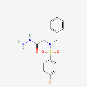 4-bromo-N-(2-hydrazinyl-2-oxoethyl)-N-(4-methylbenzyl)benzenesulfonamide (non-preferred name)