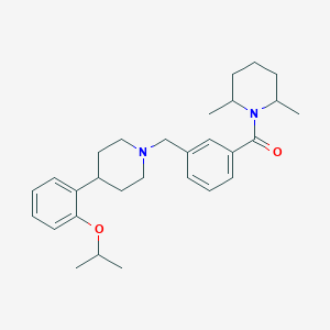 molecular formula C29H40N2O2 B1250089 (2,6-Dimethylpiperidin-1-yl)-[3-[[4-(2-propan-2-yloxyphenyl)piperidin-1-yl]methyl]phenyl]methanone 