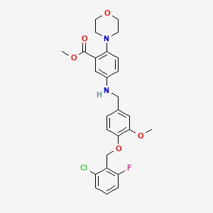 Methyl 5-({4-[(2-chloro-6-fluorobenzyl)oxy]-3-methoxybenzyl}amino)-2-(morpholin-4-yl)benzoate