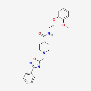 N-[2-(2-methoxyphenoxy)ethyl]-1-[(3-phenyl-1,2,4-oxadiazol-5-yl)methyl]piperidine-4-carboxamide