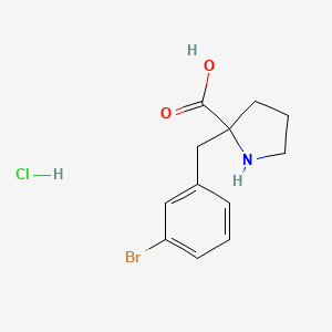 2-[(3-Bromophenyl)methyl]pyrrolidine-2-carboxylic acid hydrochloride