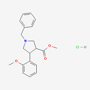 molecular formula C20H24ClNO3 B12500938 Methyl 1-benzyl-4-(2-methoxyphenyl)pyrrolidine-3-carboxylate hydrochloride 