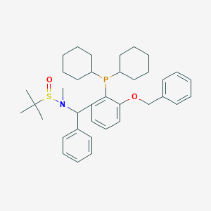 N-{[3-(benzyloxy)-2-(dicyclohexylphosphanyl)phenyl](phenyl)methyl}-N,2-dimethylpropane-2-sulfinamide