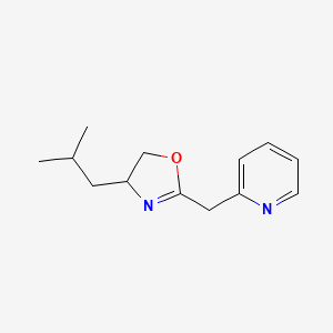 molecular formula C13H18N2O B12500972 2-{[4-(2-Methylpropyl)-4,5-dihydro-1,3-oxazol-2-yl]methyl}pyridine 