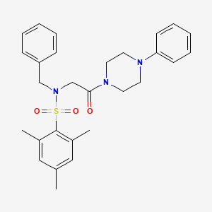 N-benzyl-2,4,6-trimethyl-N-[2-oxo-2-(4-phenylpiperazin-1-yl)ethyl]benzenesulfonamide