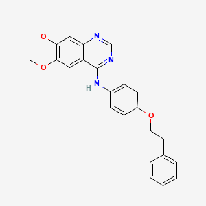 molecular formula C24H23N3O3 B12501039 6,7-Dimethoxy-N-(4-phenethoxyphenyl)quinazolin-4-amine 