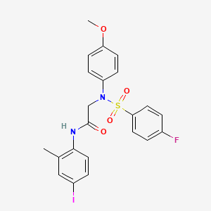 molecular formula C22H20FIN2O4S B12501054 N-(4-iodo-2-methylphenyl)-2-[N-(4-methoxyphenyl)-4-fluorobenzenesulfonamido]acetamide 