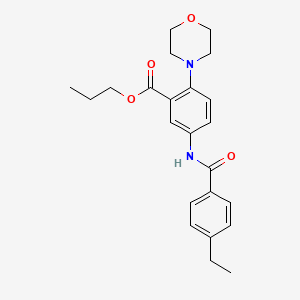 Propyl 5-{[(4-ethylphenyl)carbonyl]amino}-2-(morpholin-4-yl)benzoate