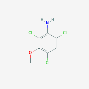 molecular formula C7H6Cl3NO B12501081 2,4,6-Trichloro-3-methoxyaniline 