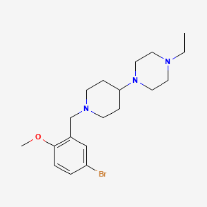 molecular formula C19H30BrN3O B12501137 1-[1-(5-Bromo-2-methoxybenzyl)piperidin-4-yl]-4-ethylpiperazine 