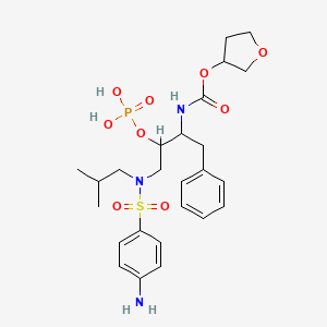 {1-[N-(2-methylpropyl)-4-aminobenzenesulfonamido]-3-{[(oxolan-3-yloxy)carbonyl]amino}-4-phenylbutan-2-yl}oxyphosphonic acid