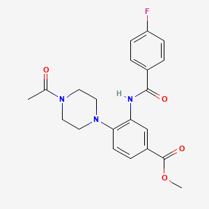 Methyl 4-(4-acetylpiperazin-1-yl)-3-{[(4-fluorophenyl)carbonyl]amino}benzoate