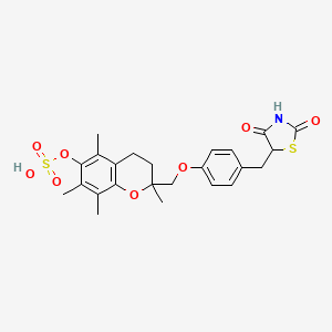 molecular formula C24H27NO8S2 B1250120 Troglitazone sulfate 