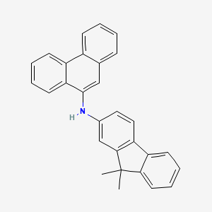 molecular formula C29H23N B12501300 N-(9,9-Dimethyl-9H-fluoren-2-yl)phenanthren-9-amine 