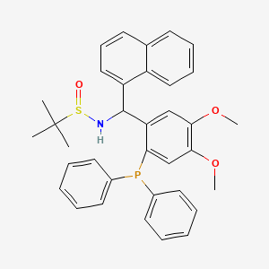 molecular formula C35H36NO3PS B12501399 N-{[2-(diphenylphosphanyl)-4,5-dimethoxyphenyl](naphthalen-1-yl)methyl}-2-methylpropane-2-sulfinamide 