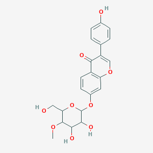 molecular formula C22H22O9 B12501400 7-[3,4-Dihydroxy-6-(hydroxymethyl)-5-methoxyoxan-2-yl]oxy-3-(4-hydroxyphenyl)chromen-4-one 