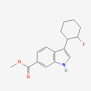 molecular formula C16H18FNO2 B12501422 methyl 3-(2-fluorocyclohexyl)-1H-indole-6-carboxylate 