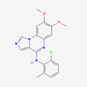 molecular formula C19H17ClN4O2 B1250151 N-(2-chloro-6-methylphenyl)-7,8-dimethoxyimidazo[1,5-a]quinoxalin-4-amine 