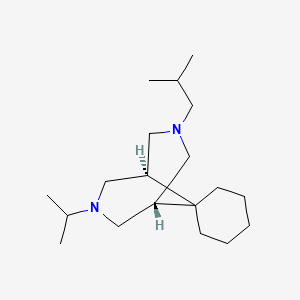 molecular formula C19H36N2 B1250160 (1S,5R)-3-(2-methylpropyl)-7-propan-2-ylspiro[3,7-diazabicyclo[3.3.1]nonane-9,1'-cyclohexane] 