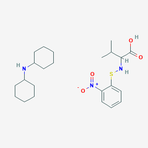 molecular formula C23H37N3O4S B12501607 N-cyclohexylcyclohexanamine;3-methyl-2-[(2-nitrophenyl)sulfanylamino]butanoic acid 